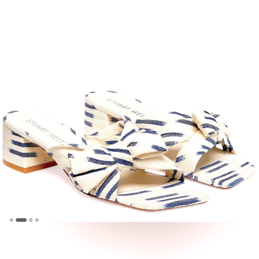 Stuart Weitzman Sofia 45 Ikat low heel Mules - Picture 3 of 11